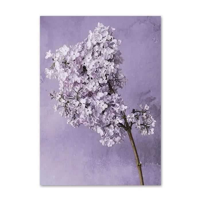 Affiche en toile de fleur violette Simple, peinture murale de plage,  lavande, lys Magnolia, Art nord 15x20cm (No frame) -XUNI60415 - Cdiscount  Maison