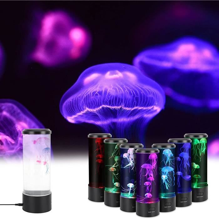 FBSPORT Lampe à lave méduse avec méduses - 17 couleurs - 4 modes d'éclairage - Lampe fantaisie FBSPORT Lampe à lave méduse avec méduses - 17 couleurs - 4 modes d'éclairage - Lampe fantaisie