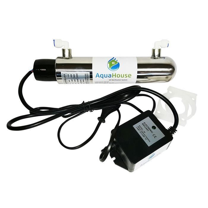 Aquahouse Ultra Violet 12w Uv Traitement De L Eau Systeme 4 Litres Minute Sous L Evier D Eau Potable Sterilisateur Cdiscount Electromenager