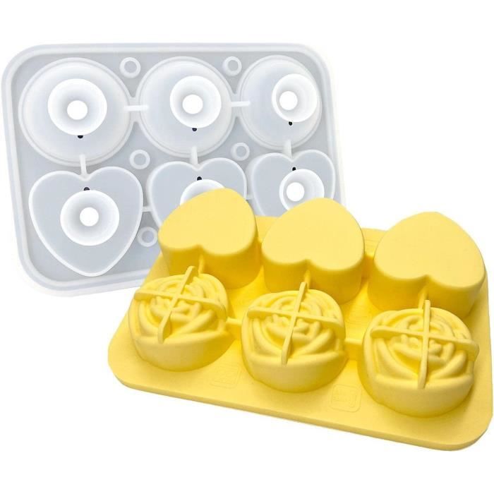 2 PIÈCES MOULES Fleur à Savon En Silicone Moule à Fondant Fleur Rose 3D Moule En EUR 14,99 - FR