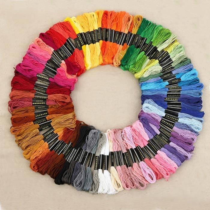 100/ pcs//lot Multicolor al/éatoire DMC Fil de coton Fil /à broder Fil /à coudre /écheveaux Craft /à tricoter Spiraea