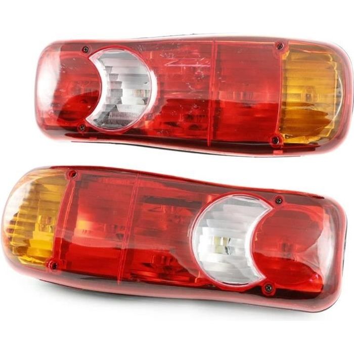Lot De 2 Feux Arrière LED Anti-brouillard Rouge - 12/24V, 36W, Universel Pour Camion/van