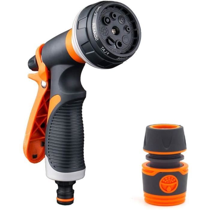 2 Pack Pistolet D'arrosage, Pistolet Arrosoir Avec 8 Modes D'Arrosage - Pulvérisateur à Main