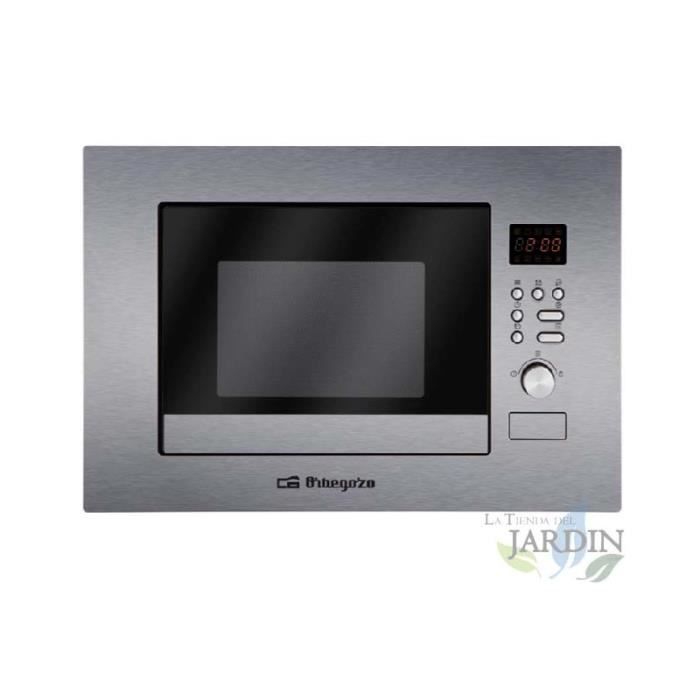 Micro-ondes encastrable - Orbegozo - 20 L - 800W - Gril 1000W - Acier inoxydable - Orbegozo