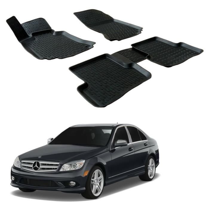 Comparer les prix de SCOUTT | 3D Tapis De Sol En Caoutchouc Premium Pour Mercedes C Classe W204 / S204 2007-2014
