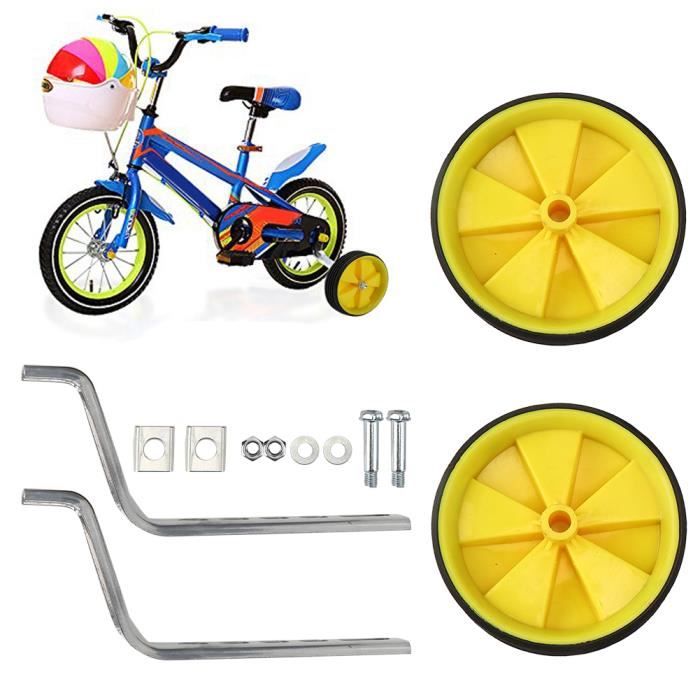 Roue auxiliaire universelle pour 12 14 16 18 20 pouces roue d'entraînement pour  vélo enfant jaune-SHC - Cdiscount Sport