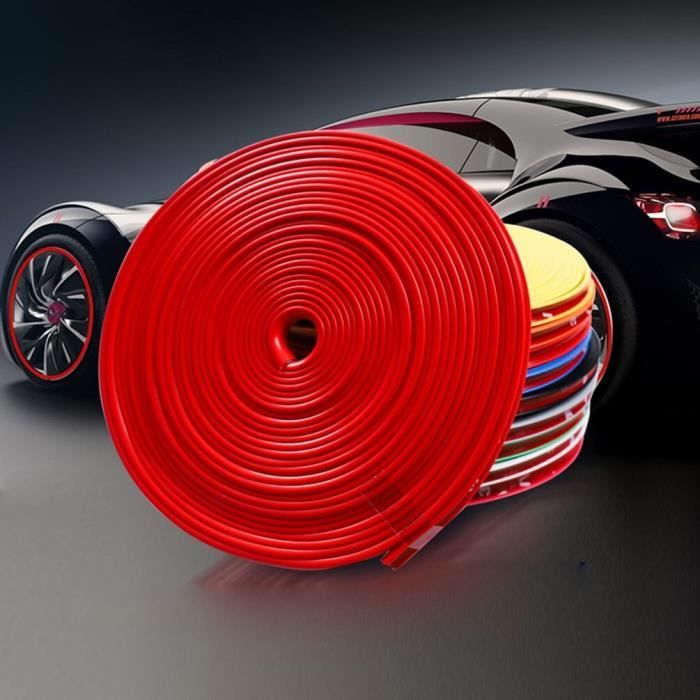 Rouge - Protecteur de jante de voiture, anneau en alliage Gators 8 mètres,  bande de Protection de ligne de Pr - Cdiscount Auto