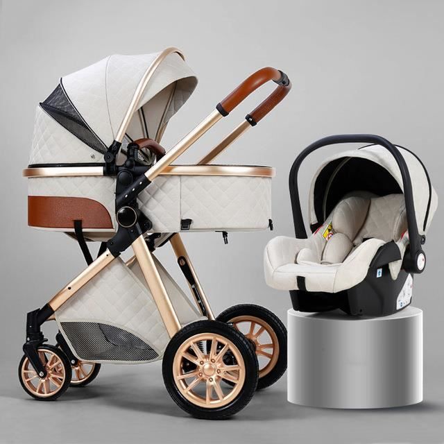 Poussette De Luxe 3 En 1 Pour Bebe Nouveau Landau Portable Pliable Couchette Pour Bebe Livraison Gratuite Milky Cdiscount Puericulture Eveil Bebe