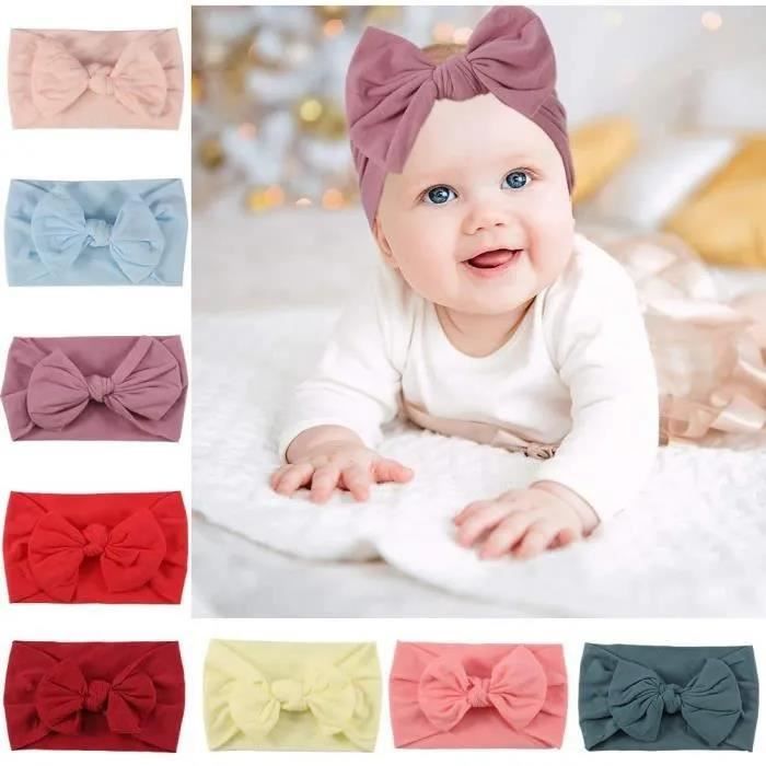 AS22 8 Multicolor Bébé Filles Bandeau Bébé Turban Bandeau
