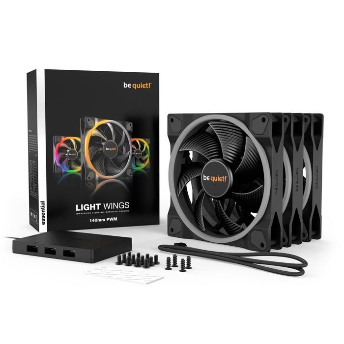 Ventilateur - be quiet! - Light Wings ARGB PWM - 140mm - Silencieux - 1500 tr/min