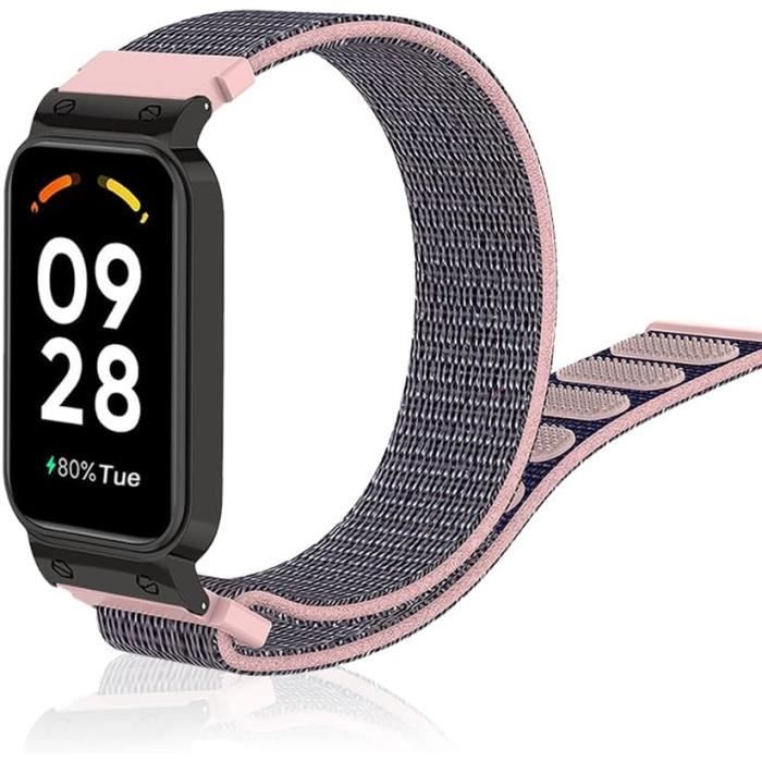 Bracelet Nylon Remplacement Pour Xiaomi Smart Band 9 Active / Redmi Band 3 - Réglable, Respirant, Plusieurs Couleurs - 4