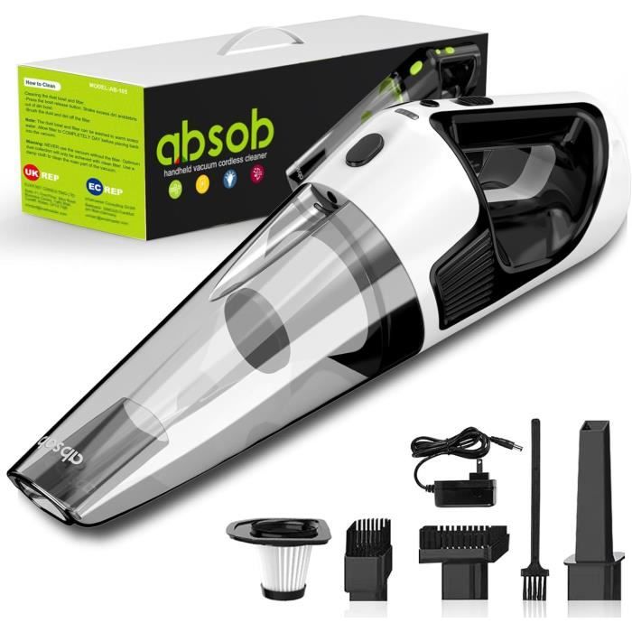 Mini Aspirateur À Main - Aspirateur Portatif Sans Fil Haute Puissance,6000Pa Puissance D