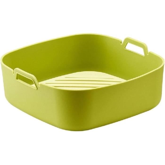 Plaque Cuisson Silicone Pour Friteuse à Air - 23x22x6 Cm - Bec Verseur, Pliable - Facile à Nettoyer - 6