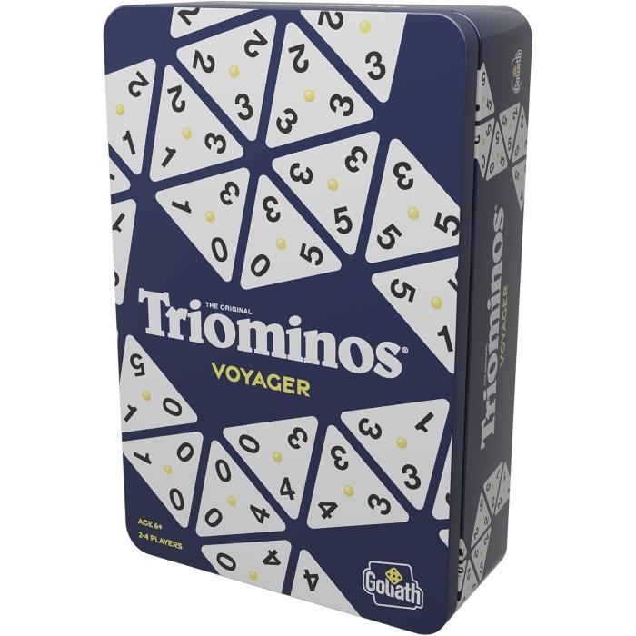 TRIOMINOS Voyager - Edition Voyage Boîte Métal - Jeu de Société de