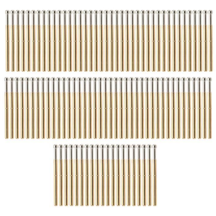 MEETOOT Lot De 20 Sondes à Ressort Pointe Sphérique 4mm - Testeurs PCB Cuivre Plaqué Or