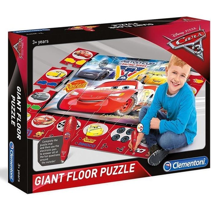 Puzzle interactif - CLEMENTONI - Disney Cars 3 - 24 éléments - 70 x 100 cm - Pour enfants 3 ans et plus