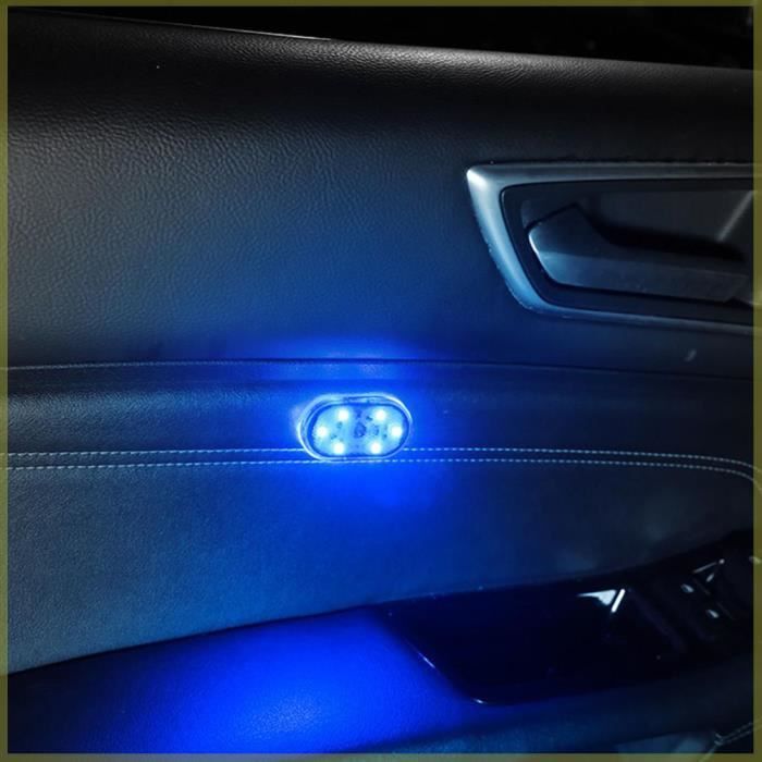 Cocosity lampe de lecture de voiture Plafonnier de voiture à commande tactile chargement USB Mini moto clignotants Bleu glacier