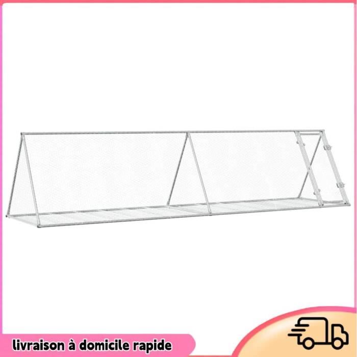 Meilleurs prix pour Cocosity Clapier argenté 400x105x91 cm acier galvanisé - 7894202869069