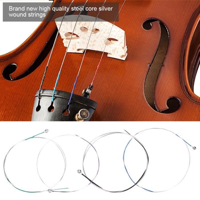 Ensemble Complet De Cordes De Violon Taille 4-4 Cordes De Violon Remplacement Durable -RAI