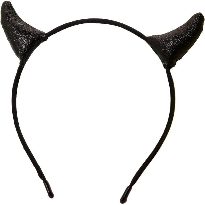 Serre-tête Corne Noire, Petit Diable, Strass Et