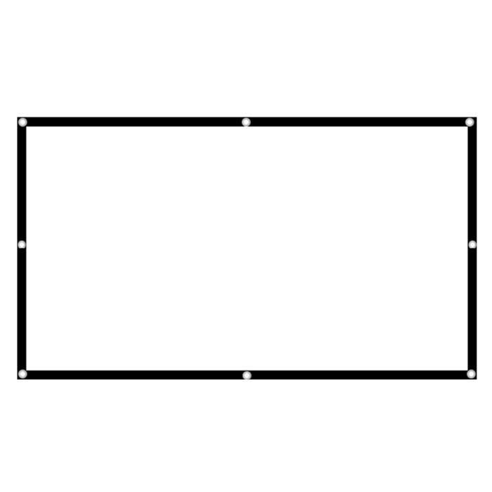 Écran De Projection Pliable Sans Pli 16:9 - Taille 60 à 120 Pouces (diagonale) - Tissu Polyester, Bords Noirs - Pour Intérieur/extérieur, Projection Avant/arrière