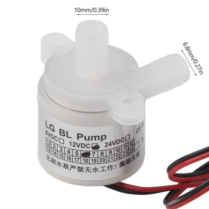 Pompe à Eau Submersible 12V 10W – Mini Pompe Sans Balais, Faible Bruit, Pour Fontaine, Aquarium, Panneau Solaire