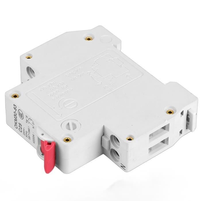 Disjoncteur Différentiel 1P+N 10A 30mA 230V AC – BYDB1L-63 – Pour Tableau Électrique Sur Rail DIN – Protection Fuite à La Terre