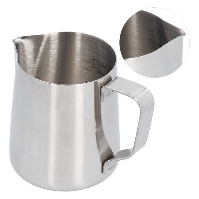 Milleplus-tasse à mousseur à lait Pichet à mousse de lait à double échelle, en acier inoxydable