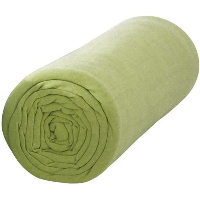 Drap housse - LA MAISON DAMELIE - INTIMITY - 90x190 cm - 57 fils - Coton naturel - Vert Drap housse - LA MAISON DAMELIE - INTIMITY - 90x190 cm - 57 fils - Coton naturel - Vert
