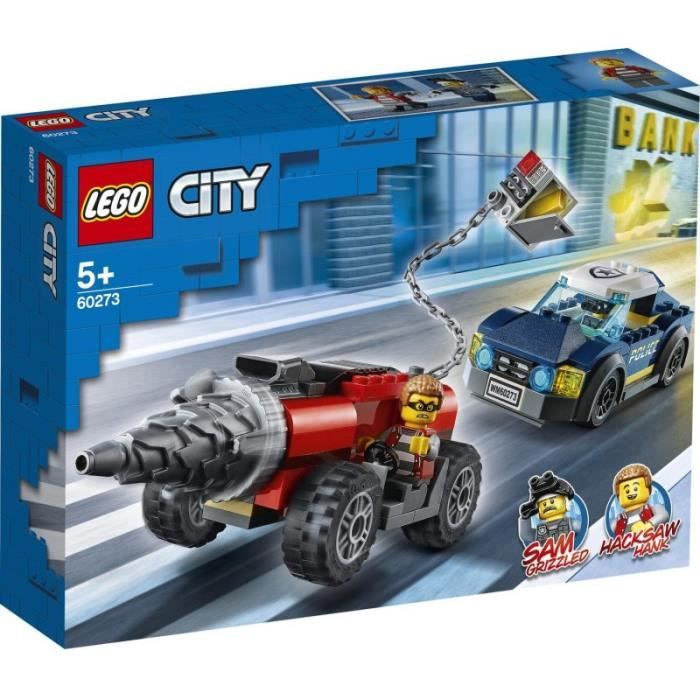 LEGO City 60273 – Le cambriolage en foreuse set de construction pour enfants (mixte)