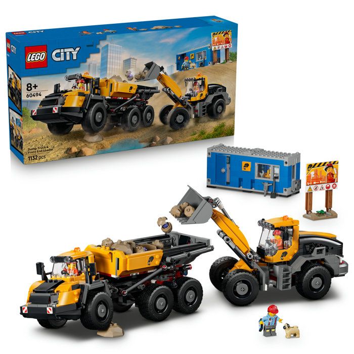 LEGO® City 60494 Le camion benne et la chargeuse frontale - vue 3