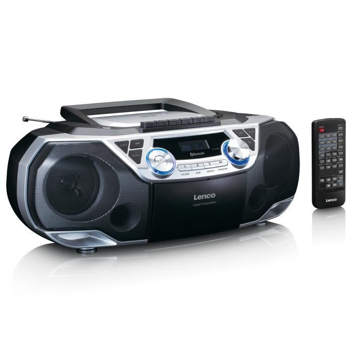 Radio portable lecteur CD avec Bluetooth® - Lenco - SCD-120SI - Noir-Argent