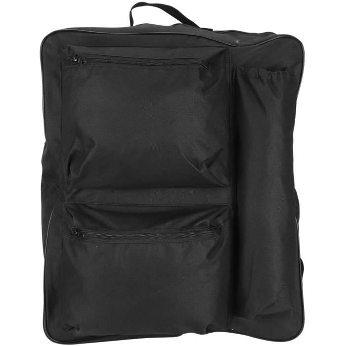 Sac Pour Dossier De Fauteuil Roulant - Noir, Nylon, 13 Compartiments, Réglable, Neuf