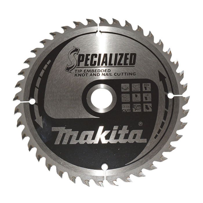 Lame carbure MAKITA B 33168 165 mm 40 dents Bois avec clous
