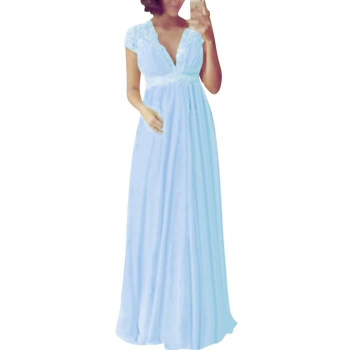 Robe ceremonie bleu ciel