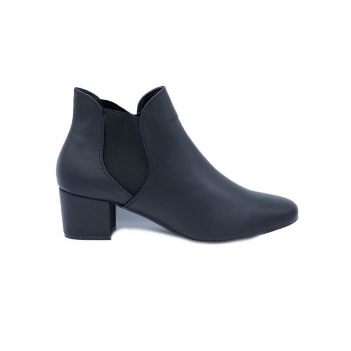 Bottine femme noir petit talon outlet
