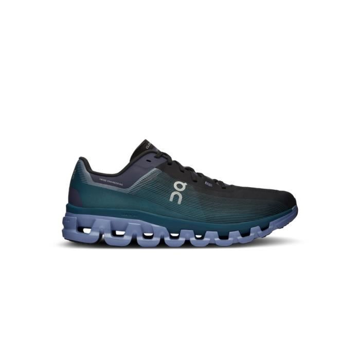 chaussures de running on running cloudflow 4 - homme - noir - olive - drop 6mm - usage régulier