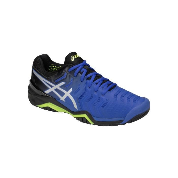 شعار بلاك بينك الجديد Chaussures ASICS Homme Gel-Resolution 7 Bleu / Noir / Jaune PE ... شعار بلاك بينك الجديد