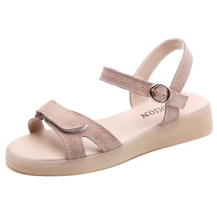 Sandales Chaussure CompensÃ©e Rose Sandales Femme Compensées Rétro