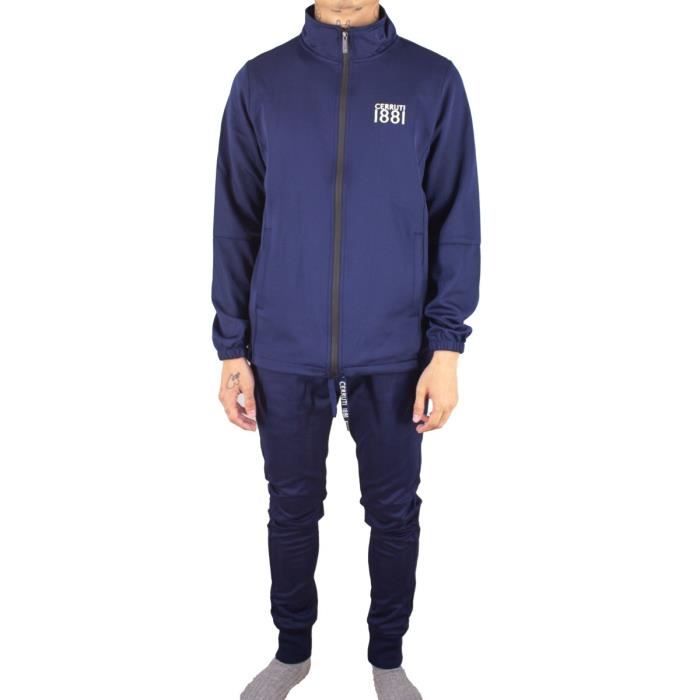 Cerruti 1881 Ensemble de survetement uni Caprarola Bleu Marine Homme Bleu marine Cdiscount Pret a Porter