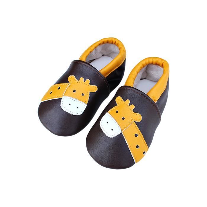 Chausson Enfant Garçon Pantoufle Fille Chaussons Antidérapants bébé  Chaussures Brun - Cdiscount Chaussures