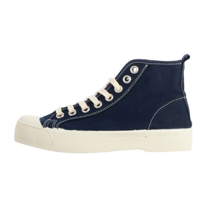 Bensimon Baskets femme Bensimon Stella b79 - Bleu Marine - Haute - Coton bio - Confort exceptionnel