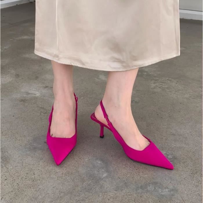 Stilettos Bureau Mariage GENSHUO Escarpins Talons Hauts 10 Cm - Bout Pointu, Cuir Verni, Pour Mariage, Bureau, Soirée - Femmes Escarpins Talons Hauts Femme