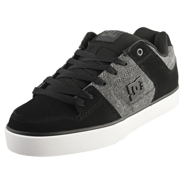 Baskets DC SHOES PURE 300660XKSK Homme Textile Lacets Noir Gris noir Gris noir