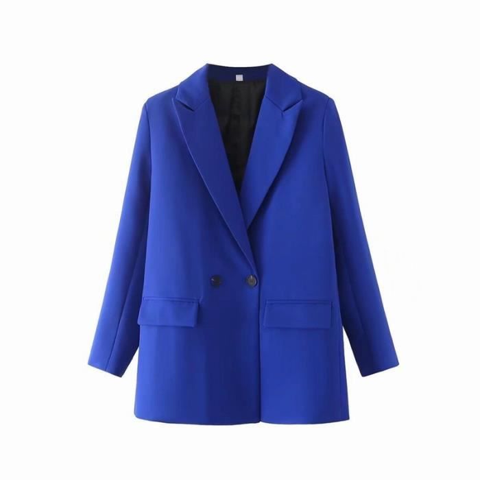 Veste blazer on sale femme bleu