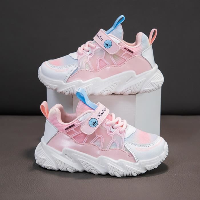 Basket Enfant Exportatif Chaussures Gar on Fille Rose Plat