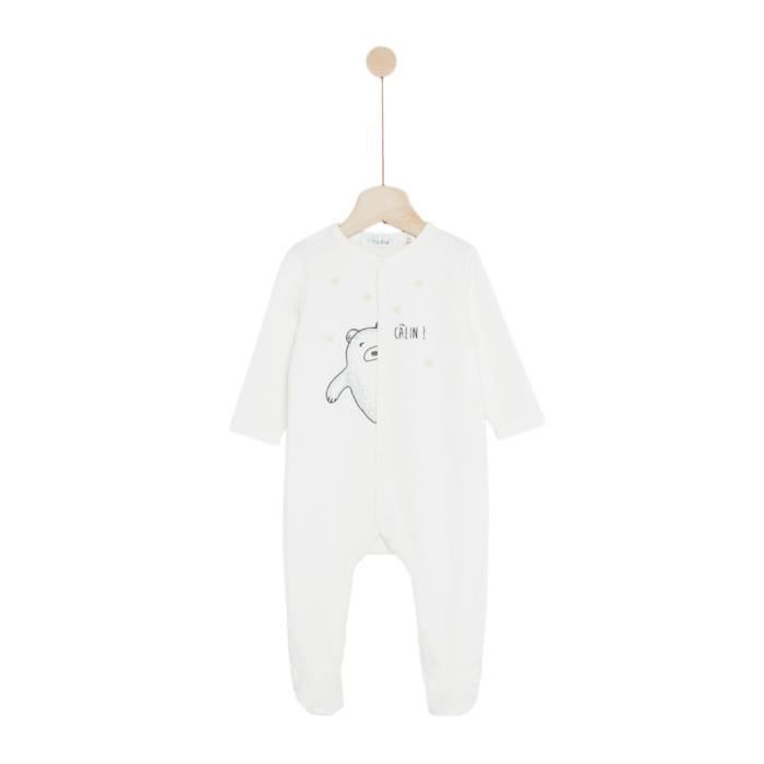 Marèse Milk Caramel Pyjama bébé Naissance en velours - Coloris Blanc écru -  Motif petit Ourson Blanc ecru - Cdiscount Prêt-à-Porter