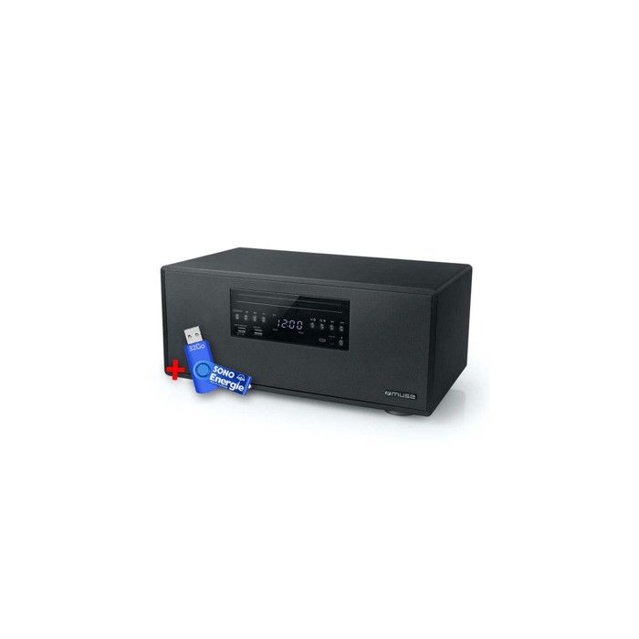 Enceinte bluetooth avec radio FM, CD et port USB - 60W + T&eacute;l&eacute;commande+cl&eacute; USB 32Go