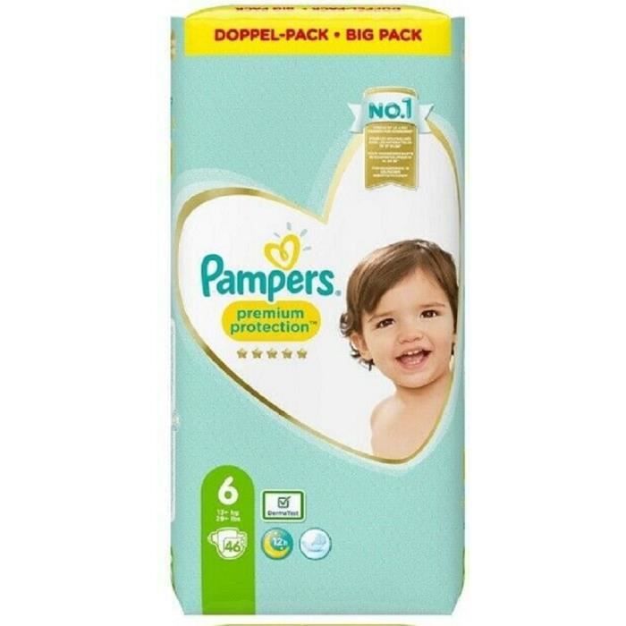 Pampers Premium Protection Taille 6 Extra Large 13+kg 46 Couches