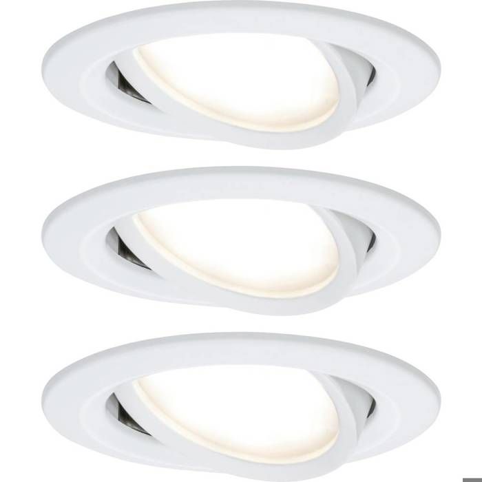 Paulmann 93449 Nova Spot encastrable jeu de 3 LED LED 18 W blanc mat